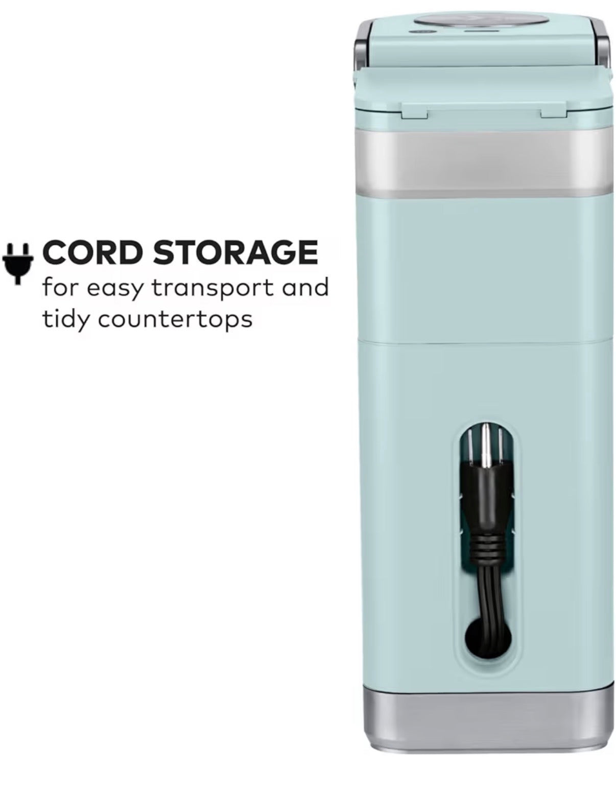 Keurig K-Mini Plus Single Serve K-Cup Pod Coffee Maker, with 6 to 12 oz Brew Size, Stores Up to 9 K-Cup Pods, Travel Mug Friendly (Misty Green) (New in Box)
