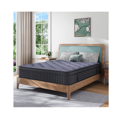 King Mattress 12 Inch Hybrid Mattress in a Box Medium Firm with Euro Top for Pressure Relief (New in Box)