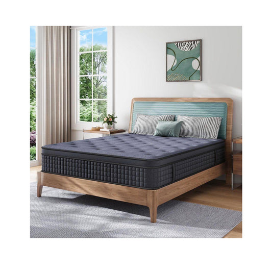 King Mattress 12 Inch Hybrid Mattress in a Box Medium Firm with Euro Top for Pressure Relief (New in Box)