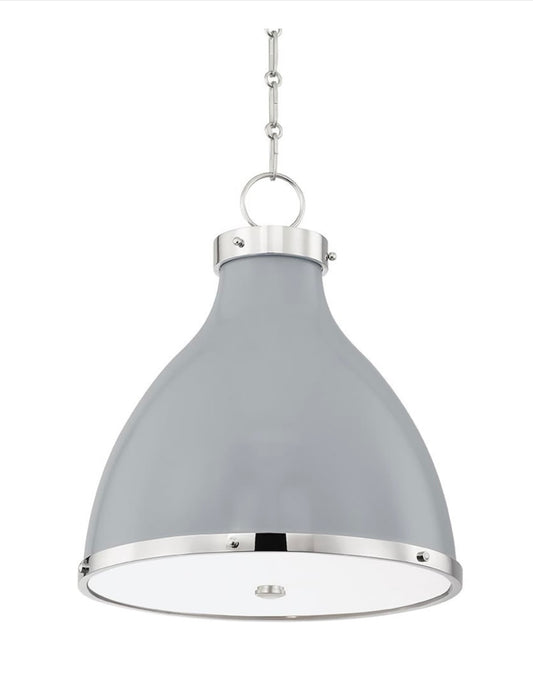 Lightopia Painted No. 3 Pendant Parma Gray by Mark D. Sikes for Hudson Valley 16"