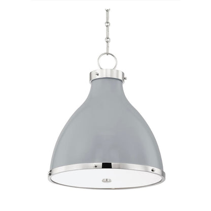 Lightopia Painted No. 3 Pendant Parma Gray by Mark D. Sikes for Hudson Valley