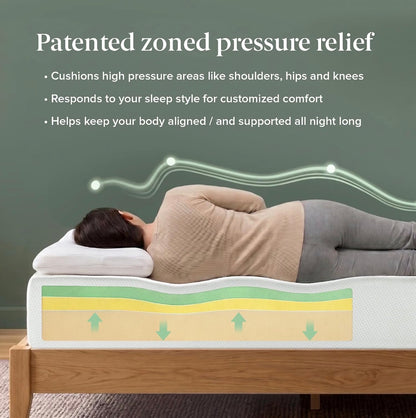 Zinus Memory Foam 8 Inch Green Tea Mattress, Twin Pressure-Relieving Comfort & Full Body Support, Naturally Fresh, CertiPUR-US & OEKo-Tex Certified Safe Materials (New in Box)