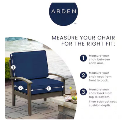 Arden Earth fiber Outdoor Foam Deep Seat Cushion 24 Inch X 24 Inch (New in Box)
