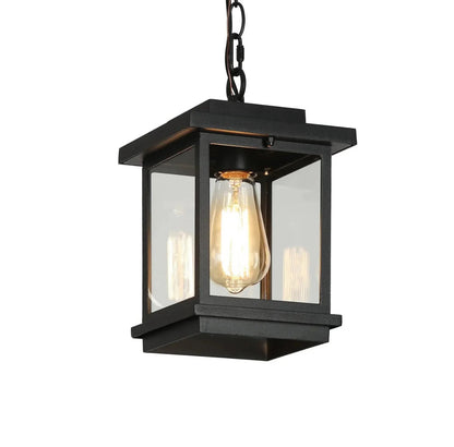 Melusio 1-Light Black Outdoor Pendant Light