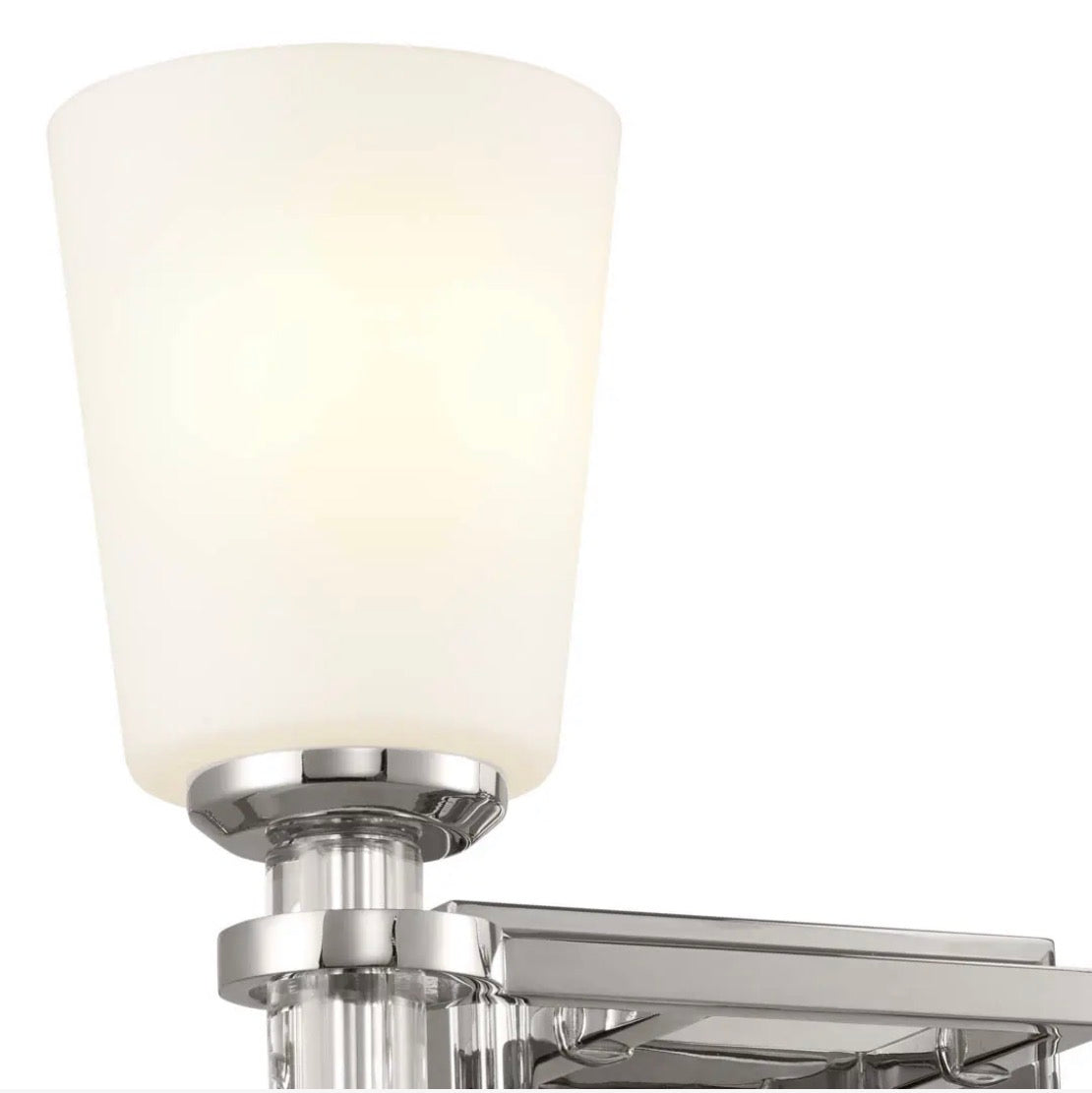 Rosalind Vanity Light 2-Light Size: 14.25 Inch Width X 11.5 Inch Height X 5.5 Inch Diameter (Polished Nickel)
