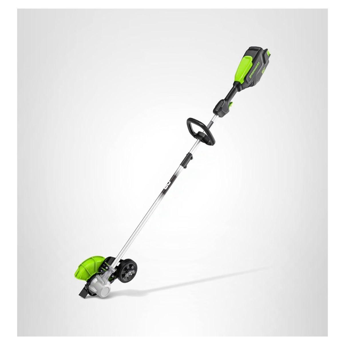 Greenworks 80V All Terrain Brushless Edger, 8 Inch Steel Blade, 2.25 Inch Pro Depth & Tool Free Adjust, 27cc Gas Power Equivalent, Battery and Charger Not Included (New in Box)