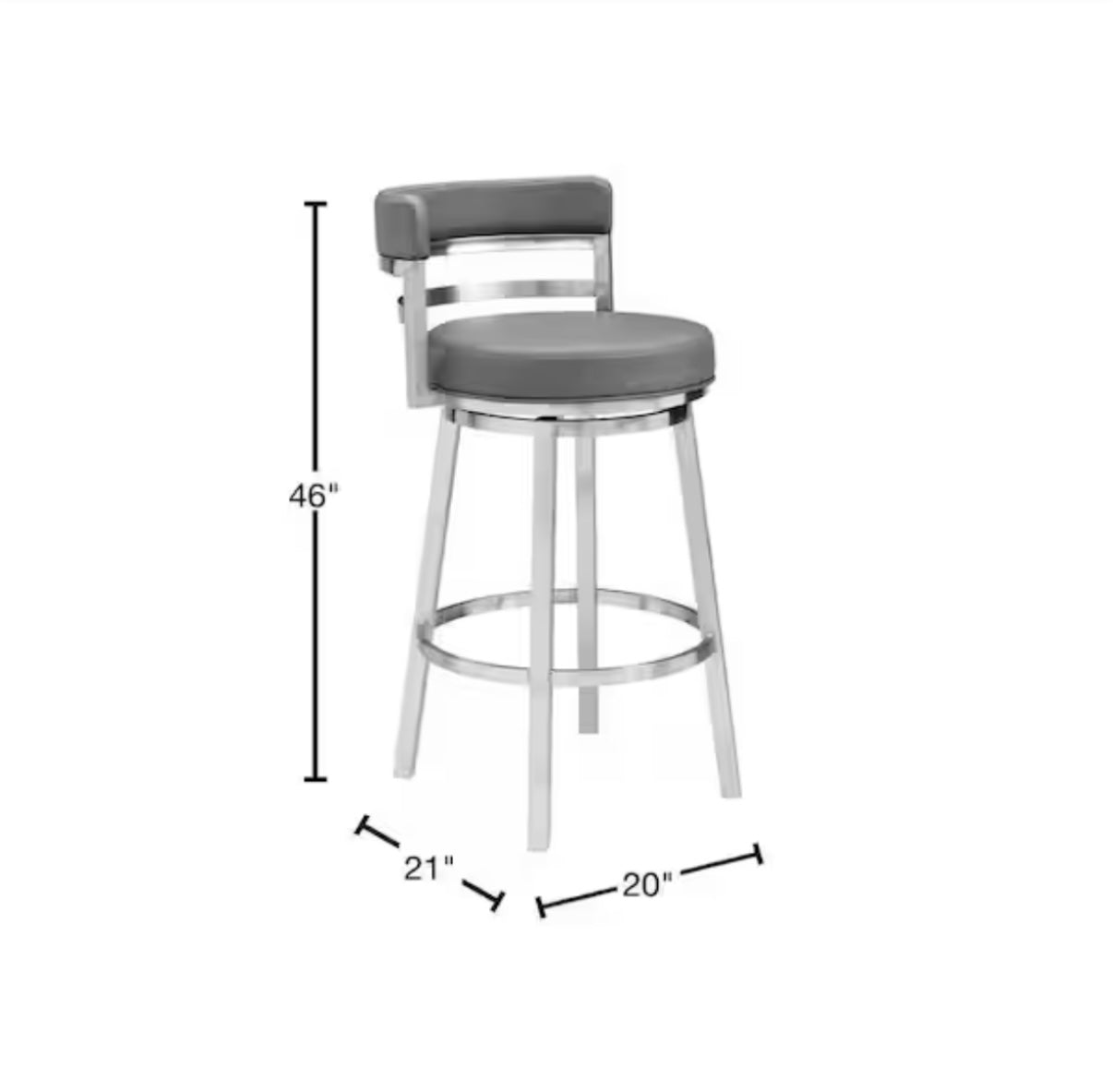 Madrid Contemporary 30" Bar Height Stool