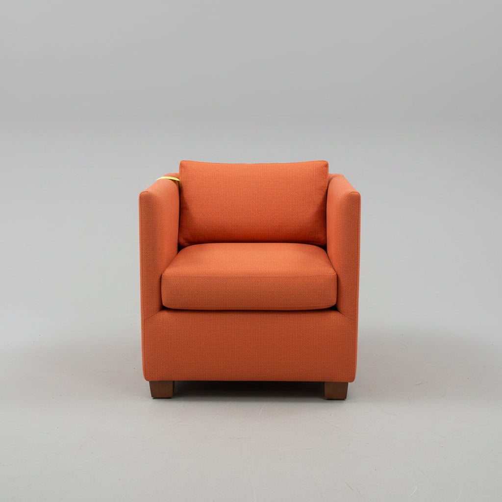 Orange Upholstered Accent Club Chair