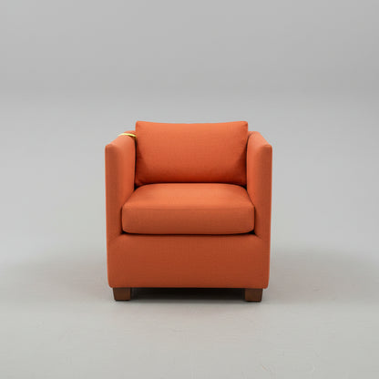 Orange Upholstered Accent Club Chair