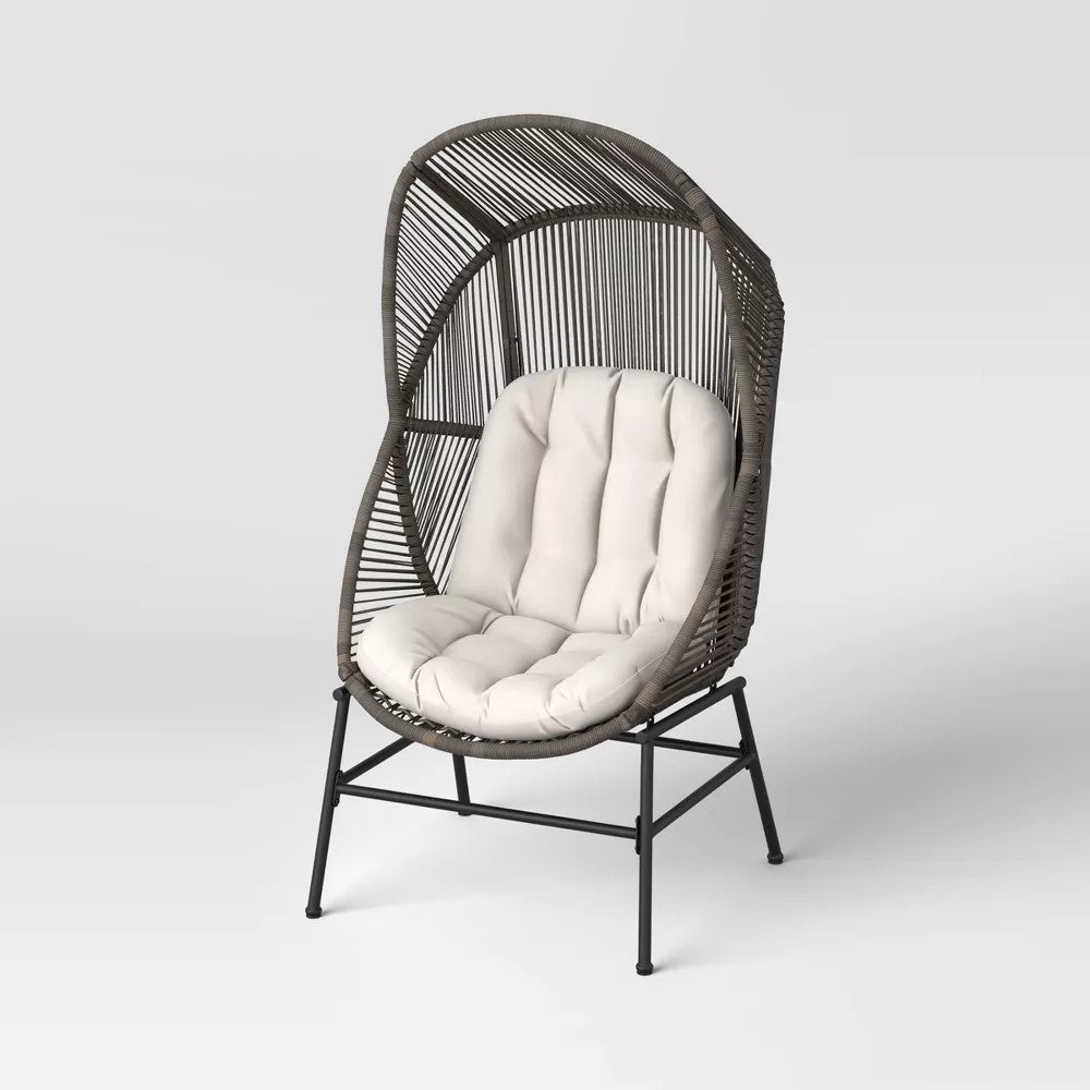 Latigo Patio Statement Egg Chair Gray - Threshold™