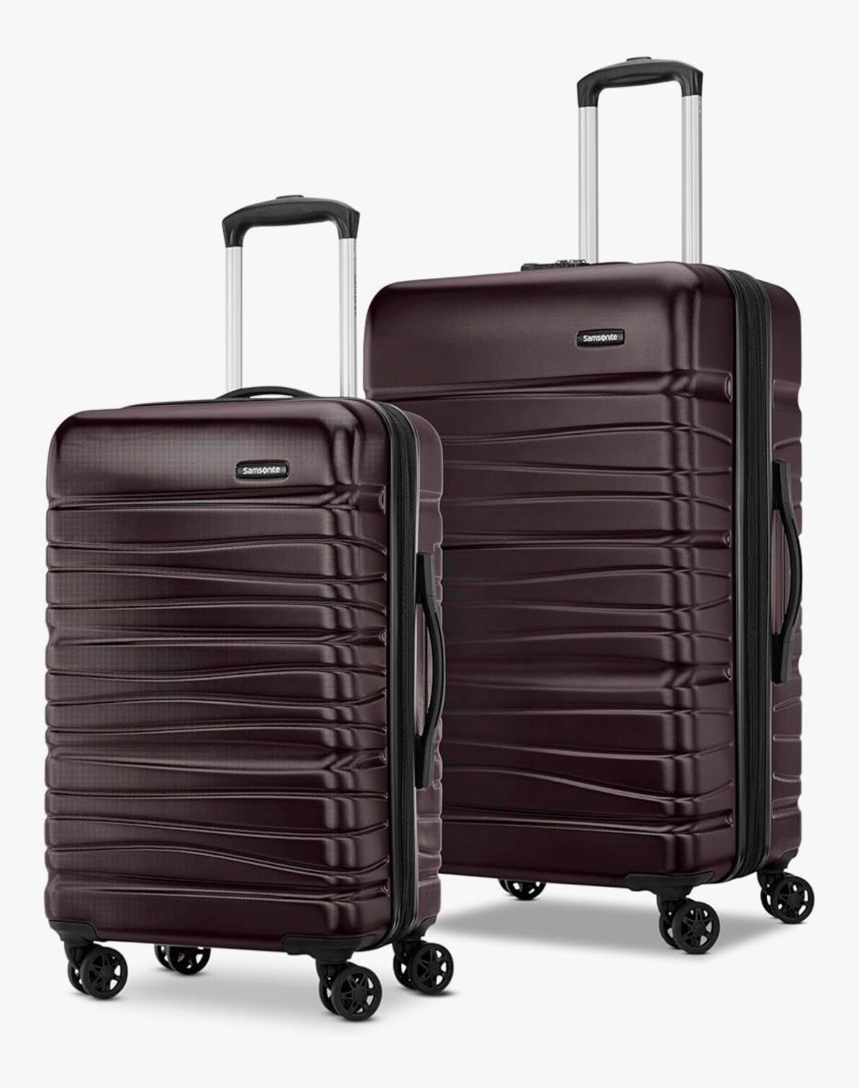 Samsonite Evolve SE Hardside Expandable Luggage with spinners/Cordovan 2PC Set (Carry-on/Medium)