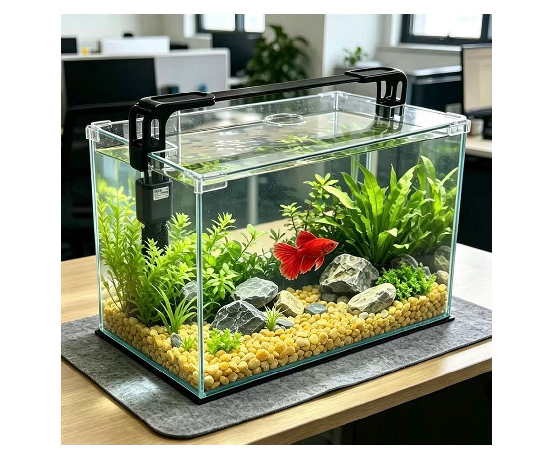 Vimvins 10 Gallon Glass Fish Tank, Easy  to Maintain Small Aquarium for Betta/Shrimp and Aquatic Planting (New in Box)