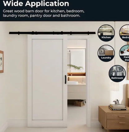 Reliabilt - 36 inch X 84 inch MDF Solid Core Single Barn Door (Hardware Included)