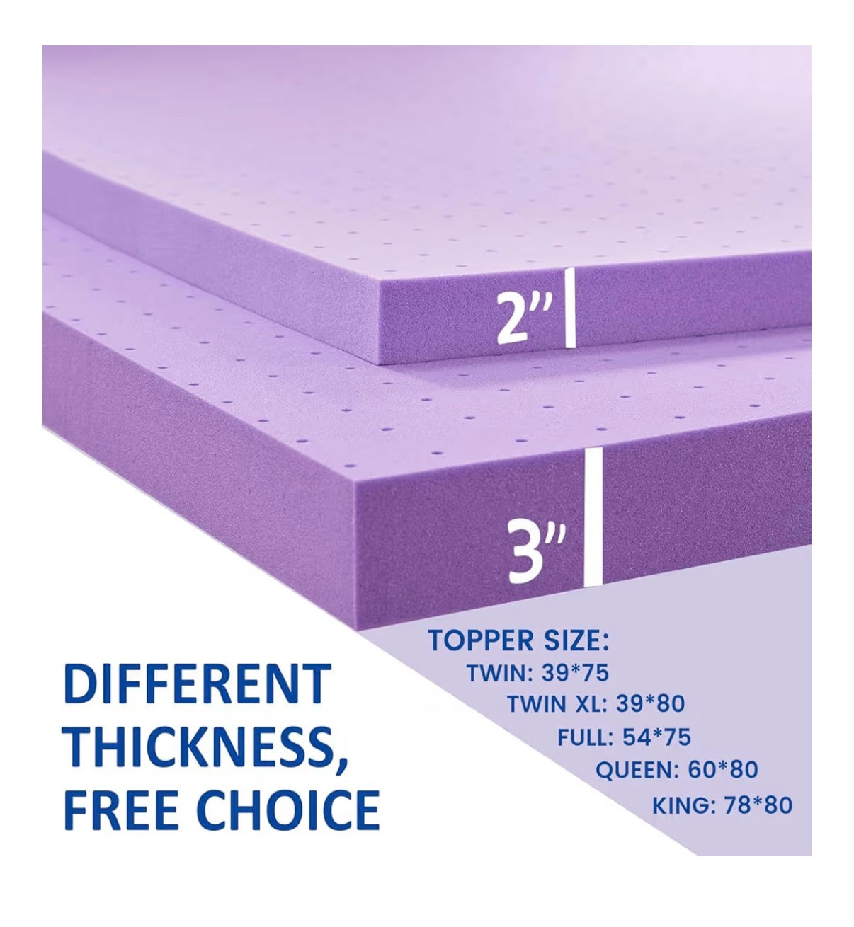 Sinweek 3 inch Twin Gel Memory Foam Mattress Topper