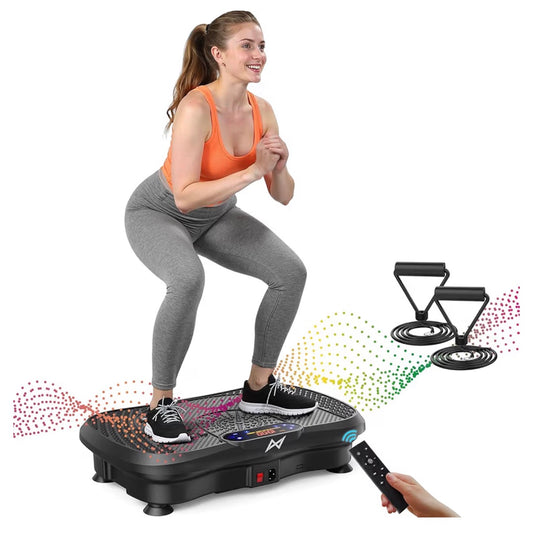 Vibration Plate Fitness Platform Exercise Machine Vibrating Shaking Full Body Shaker Workout Vibrate Stand Shake Board Sport for Weight Loss Fat Burner for Gym, Home, or Office