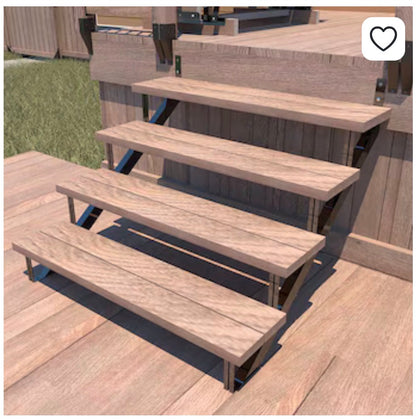 Pylex Steel Stair Stringer Black 4-Step Steel Outdoor Stair Stinger (New in Box)