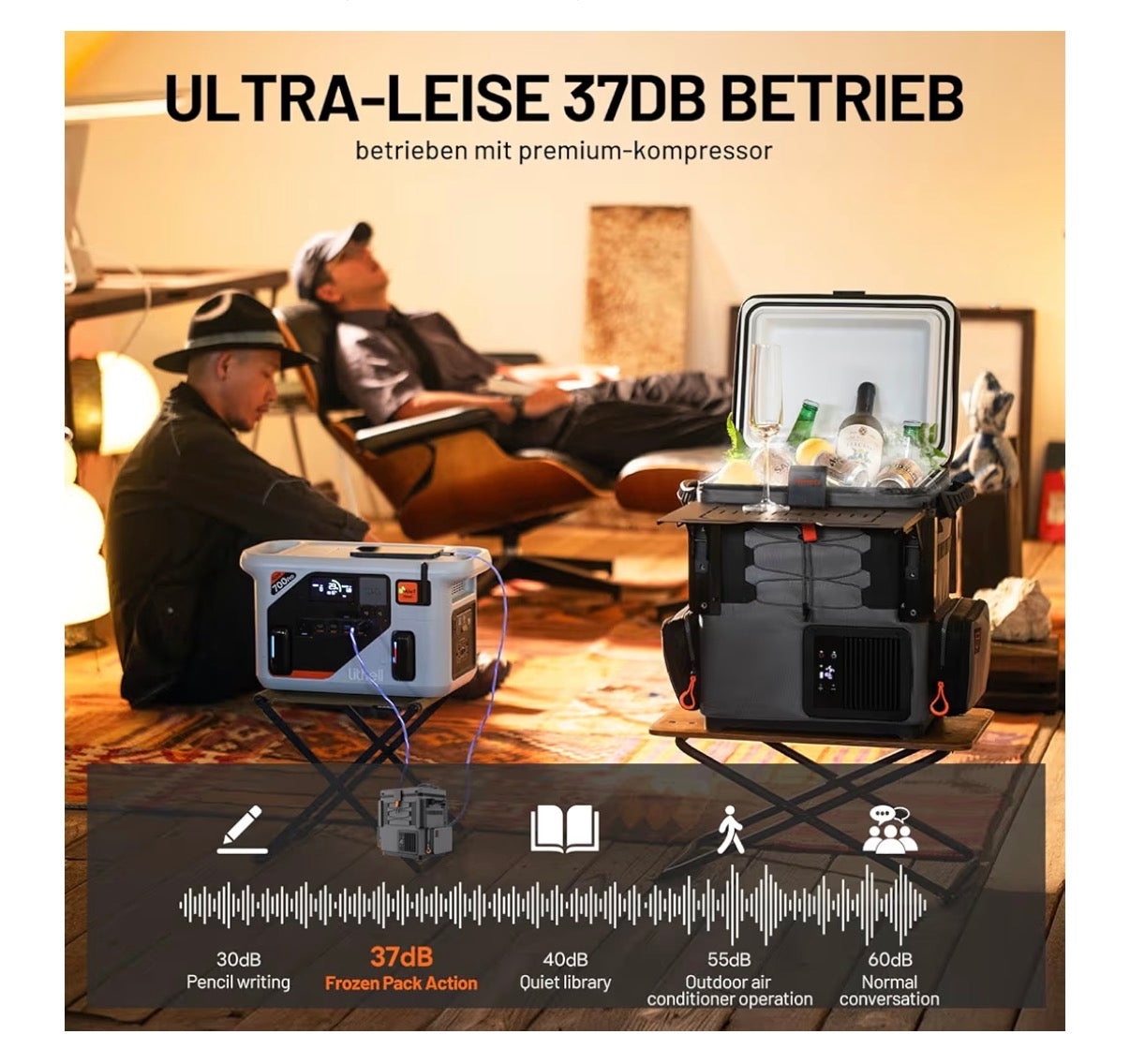 Litheli 12 Volt Portable Refrigerator with 2 U20 Batteries, 20L/21Q Car Fridge, Portable Freezer, Compressor Cooler with 12V/24 DC for Outdoor Camping Overlanding Truck RV SUV Van (Charcoal Gray) (New in Box)