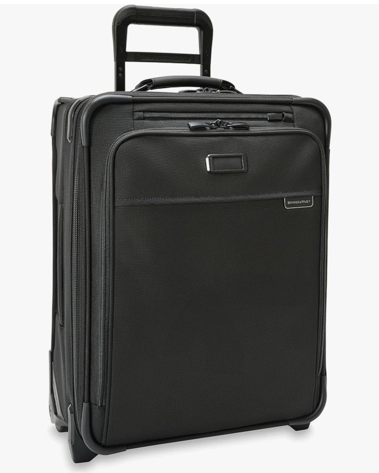 Briggs & Riley Global 2 Wheel Expandable Carry On-Luggage for International Travel, Suitcase with Wheels, Soft side Rolling Bag for Men & Women, Self-Repairing Zipper Baseline Collection (Black) (New in Box)