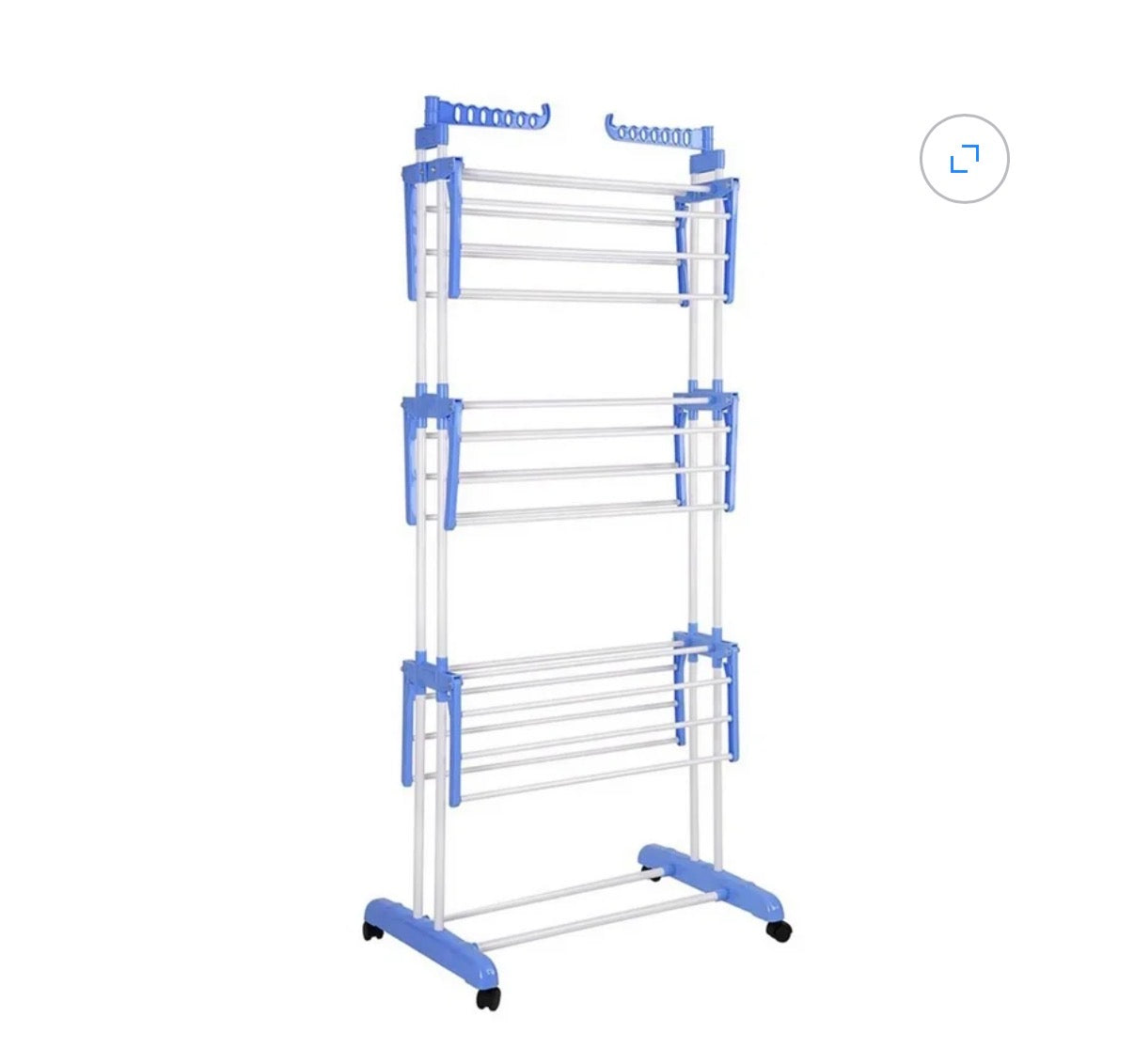 Clothes Drying Rack, 4 Tier Foldable Drying Rack for Clothes, Portable Laundry Rack with Wheels Indoor/Outdoor Freestanding (Gray) (New in Box)