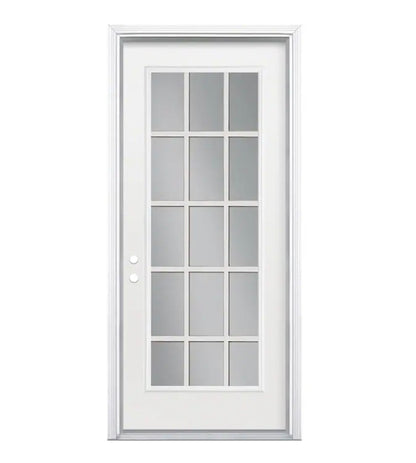 Masonite 36 Inch X 80 Inch X 4-9/16 Inch Steel Right Hand Inswing Primed Prehung Residential Insulating Core Front Door (New)