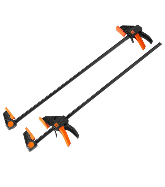 Wen CLR242 24 Inch Heavy Duty Steel Bar Clamps and Spreaders with 2.3 Inch Throat, Two Pack