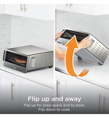 Ninja Flip Toaster Oven & Air Fryer, 8-in-1 Stainless Steel, SP151 Air Frye, Bake, Broil, Toast, Bagel, Dehydrate, Reheat, 1800W, Flip Up & Away, XL Capacity (New In Box)