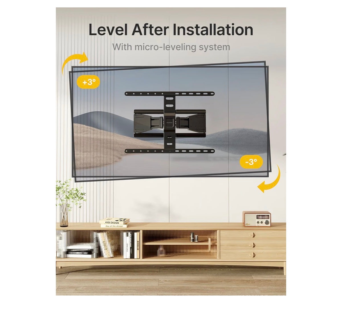 monTEK 0.77 Inch Ultra Slim Full Motion TV Wall Mount for 43-90 Inch TVs Low Profile TV Bracket, Holds 143 lbs, Swivel/Tilt/Level, Articulating Dual Arms, Max VESA 600x400mm, Fits 16 Inch/18 Inch Studs (New in Box)