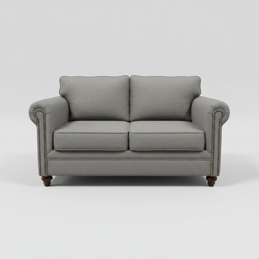 Ashley Grey Chevron Pattern Loveseat