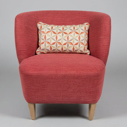 Vintage Pink Upholstered Slipper Chair