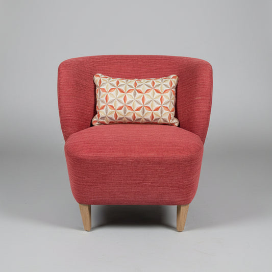 Vintage Pink Upholstered Slipper Chair