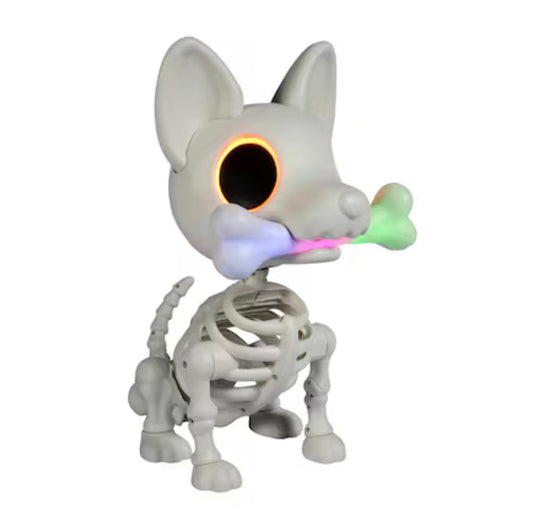 Haunted Living 2 Ft. Motion Activated Lighted Skeleton Party Dog Musical Halloween Animatronic (New in Box)