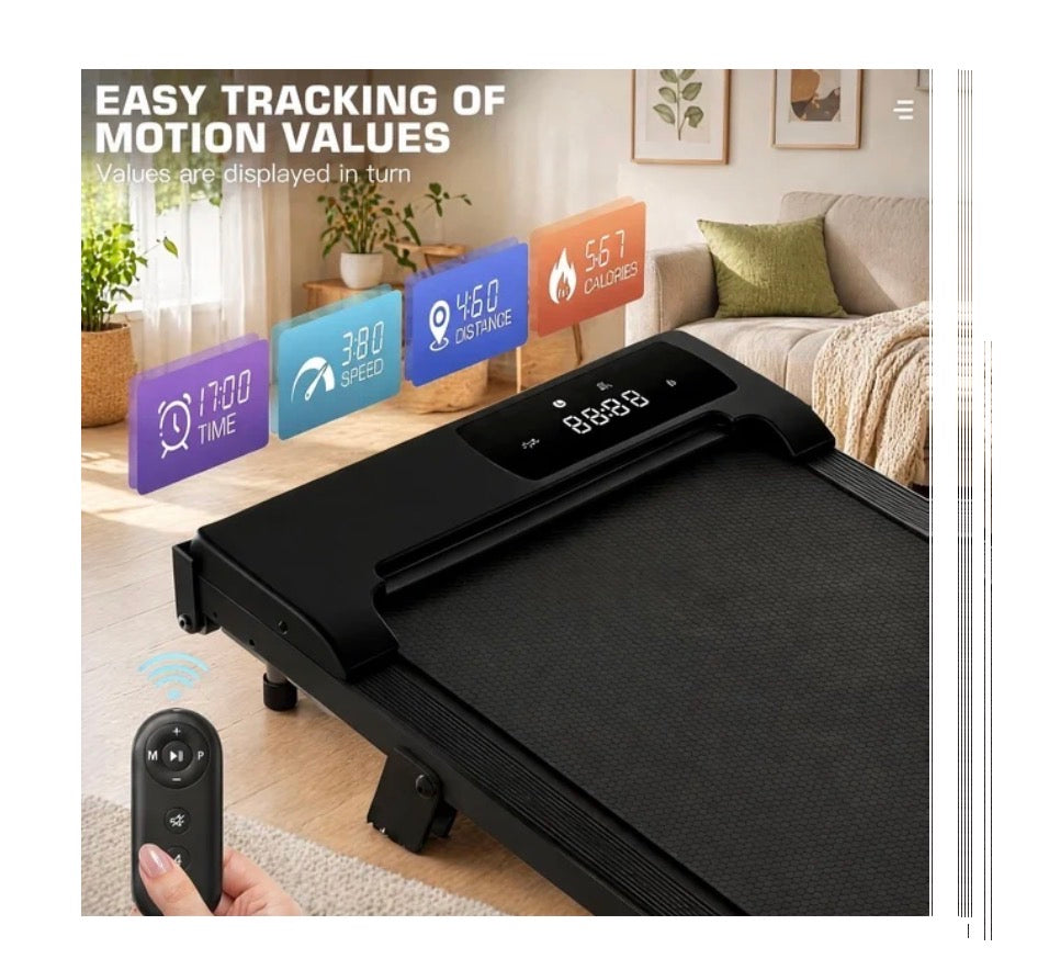 Walking Pad Treadmill for Home, 3.0HP Under Desk Treadmill with 6 Percent Incline, Mini Portable Walking, Running Machine Slim Compact Motorized Electric Treadmill with 300lbs Capacity (Black) (New in Box)