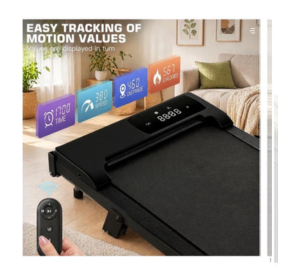 Walking Pad Treadmill for Home, 3.0HP Under Desk Treadmill with 6 Percent Incline, Mini Portable Walking, Running Machine Slim Compact Motorized Electric Treadmill with 300lbs Capacity (Black) (New in Box)