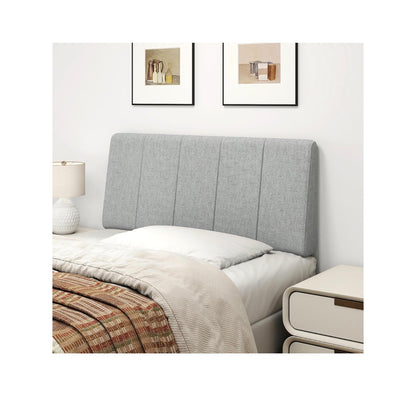Twin Size Headboard, Upholstered Headboard Twin Size Linen Fabric Modern Style Headboards Extra Thick (Light Gray) (New in Box)