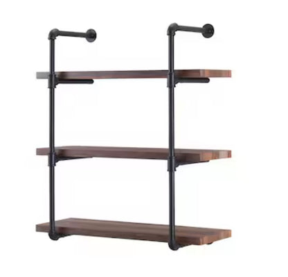 12.5 Inch Diameter X 31.5 Inch Length Laminate Rectangular Tiered Shelf (Brown) (New in Box)