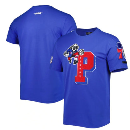 (New) Men's Pro Standard Royal Philadelphia 76ers Mash Up Capsule T-Shirt