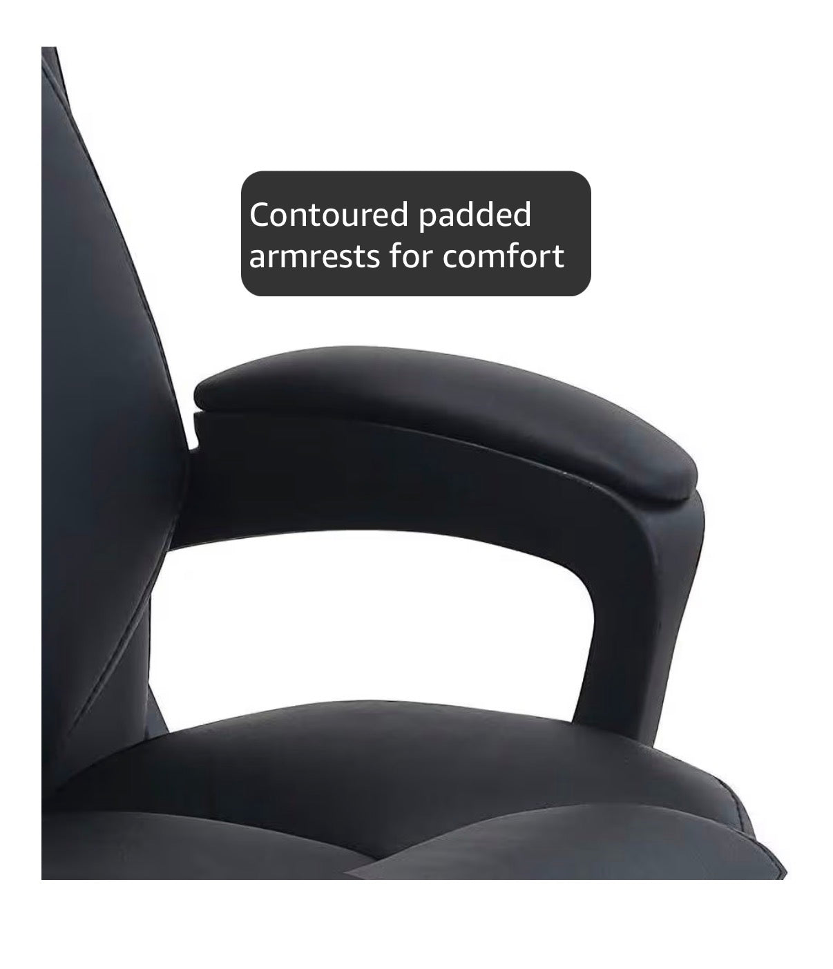 Amazon Basics Classic Puresoft PU Padded Mid-Back Office Desk Chair with Armrests, Easy Assembly, Sturdy Metal Base, Wheels, 275lbs Support, 26 Inches Depth X 23.75 Inch Width X 42 Inch Height (Black) (New in Box: Needs to be Assembled)