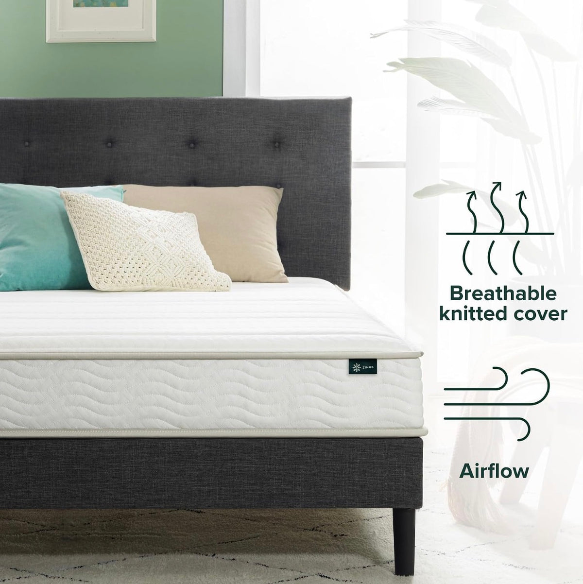 Zinus 6 Inch Foam and Spring Hybrid Mattress, Medium Firm Feel Fiberglass Free, Durable Support, Mattress CertiPUR-US & OEKO-TEX Certified Safe Materials (New in Box)