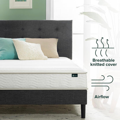 Zinus 6 Inch Foam and Spring Hybrid Mattress, Medium Firm Feel Fiberglass Free, Durable Support, Mattress CertiPUR-US & OEKO-TEX Certified Safe Materials (New in Box)