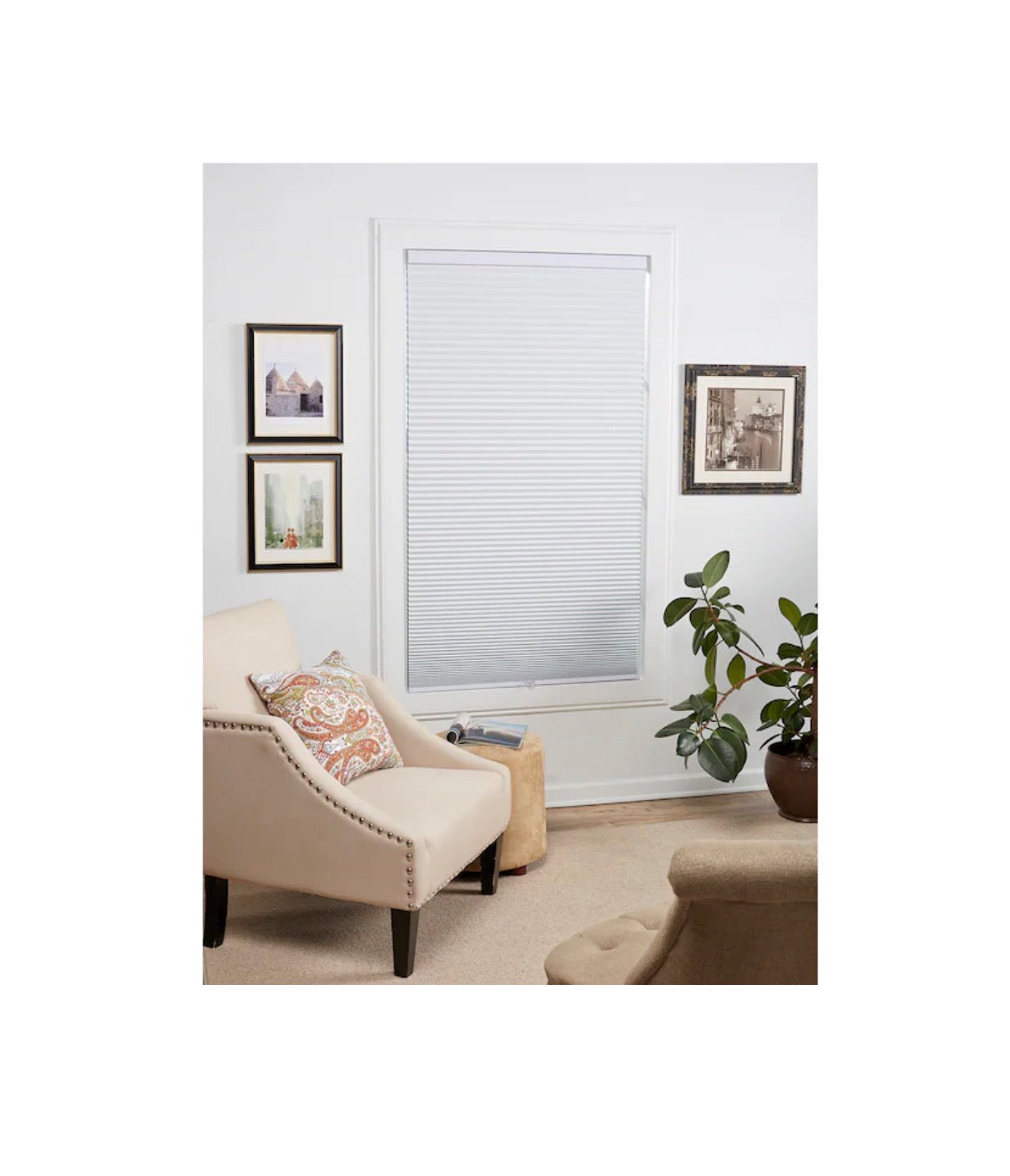 35 Inch X 48 Inch Cellular Cordless Blackout Shade (White) (New in Box)
