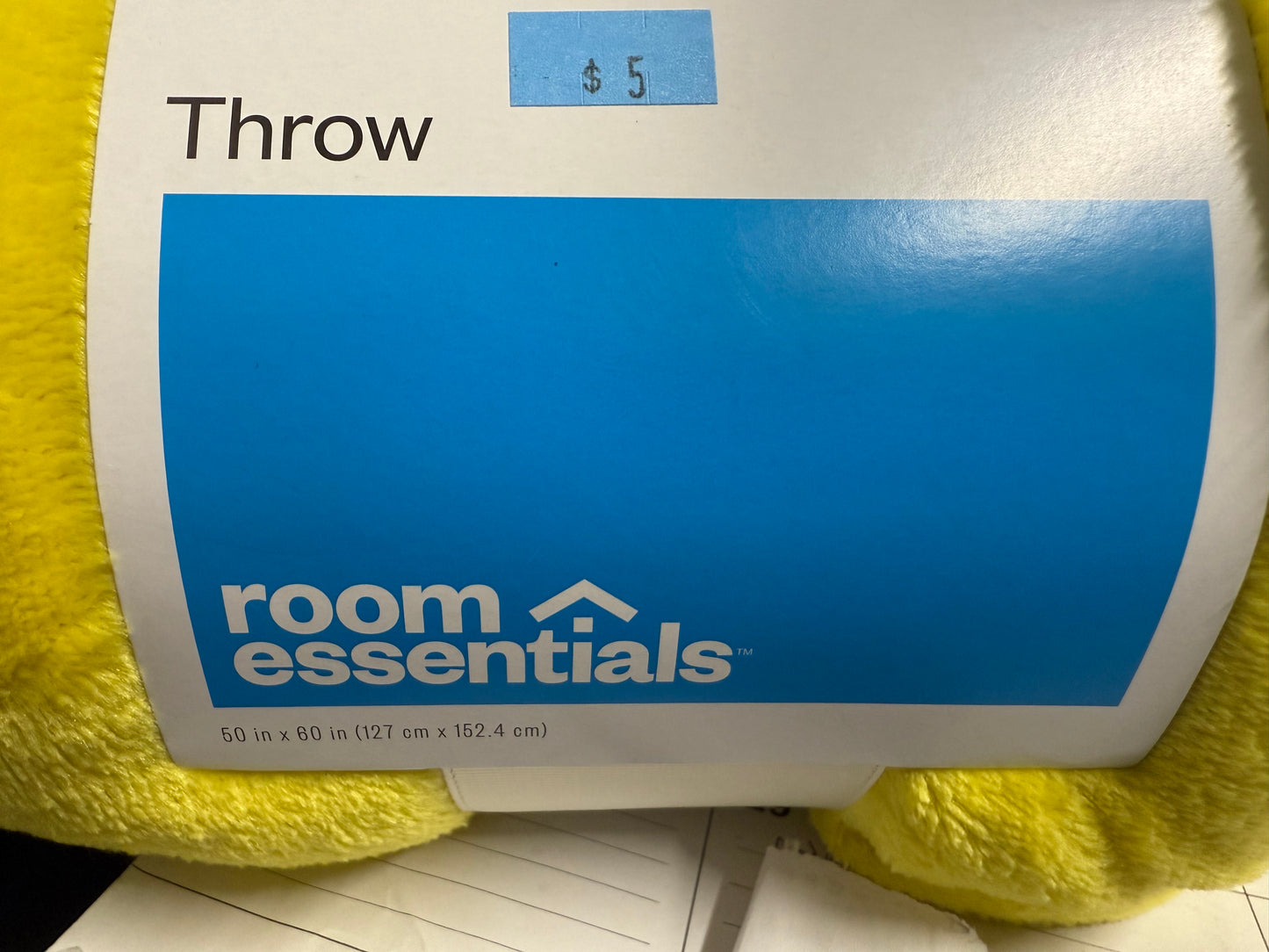 Room Essentials - Throw - yellow- 50 inch X 60 inch