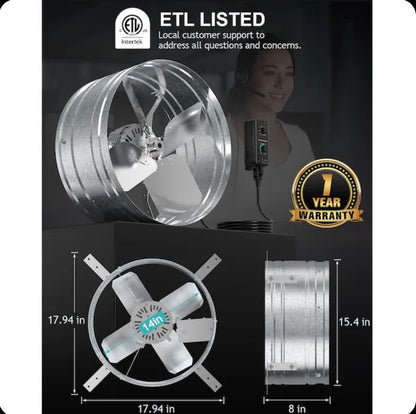 14 Inch Dia Electric Gable Vent Fan (New in Box)