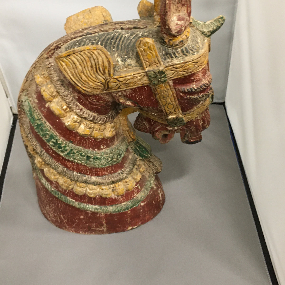 Carved Horse Head Sculpture