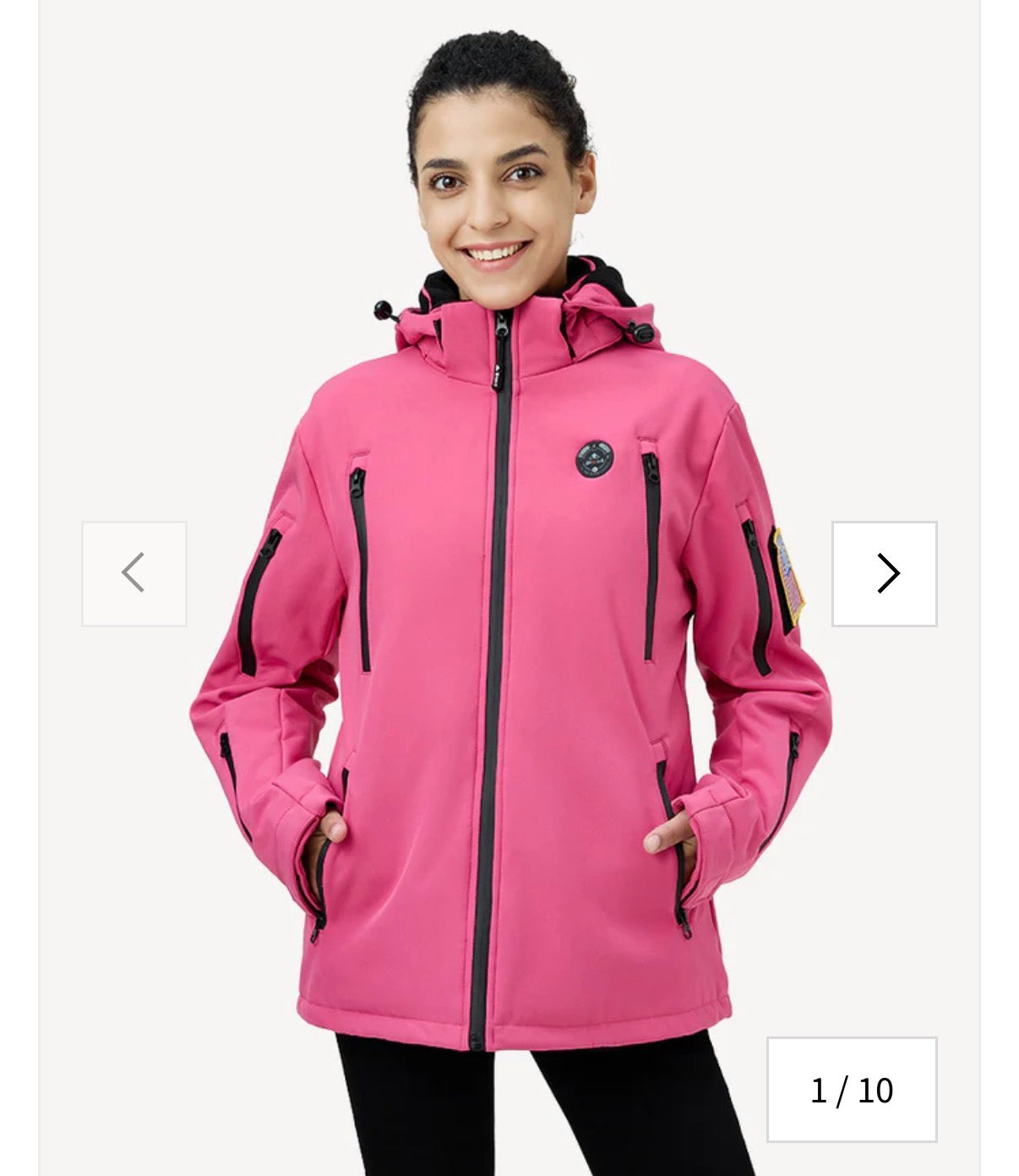 Women's Heated Jacket (Large, color:Pink)