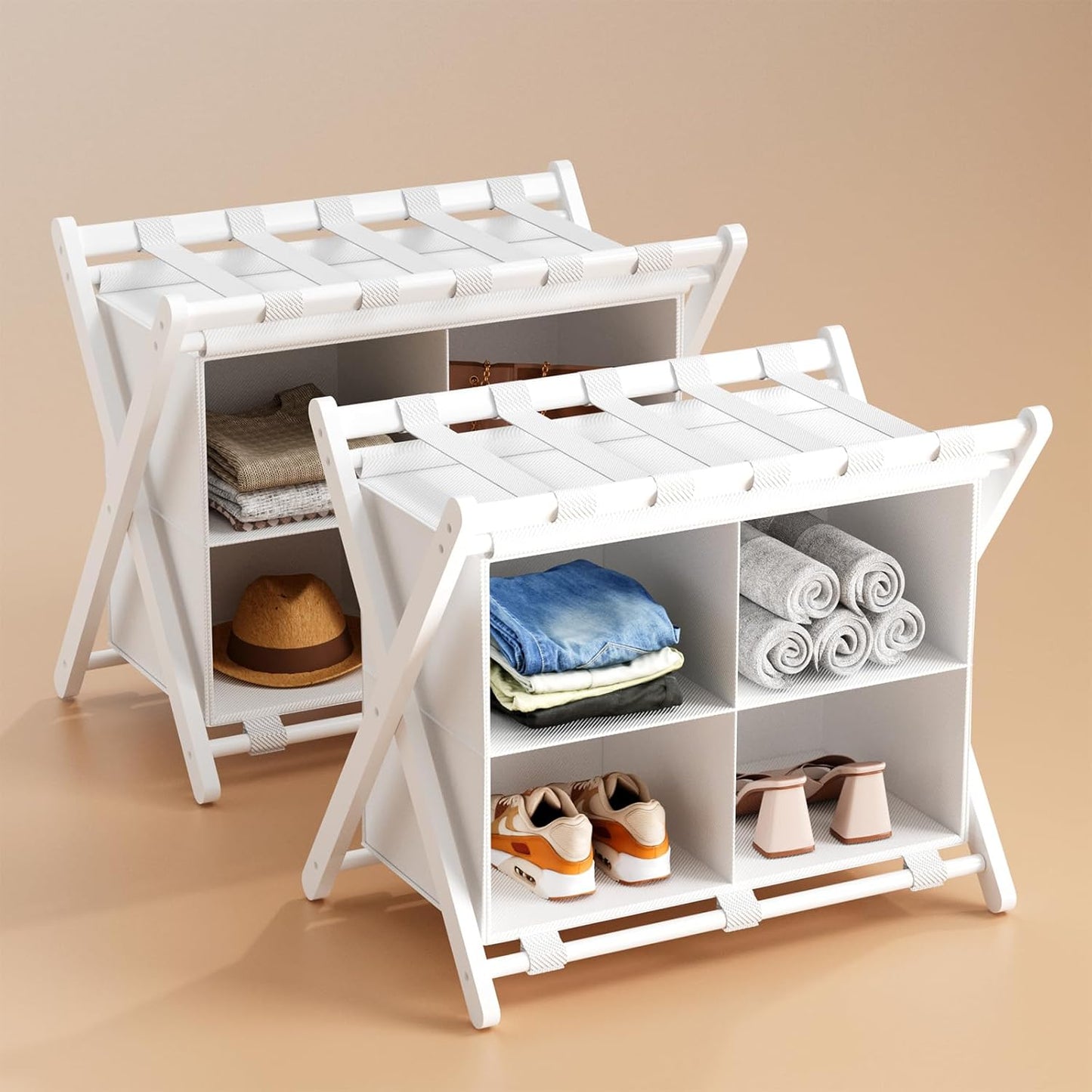 Folding Luggage Rack 2-Pack