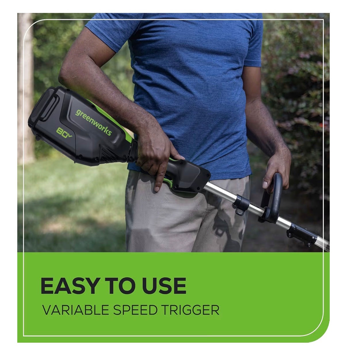 Greenworks 80V All Terrain Brushless Edger, 8 Inch Steel Blade, 2.25 Inch Pro Depth & Tool Free Adjust, 27cc Gas Power Equivalent, Battery and Charger Not Included (New in Box)