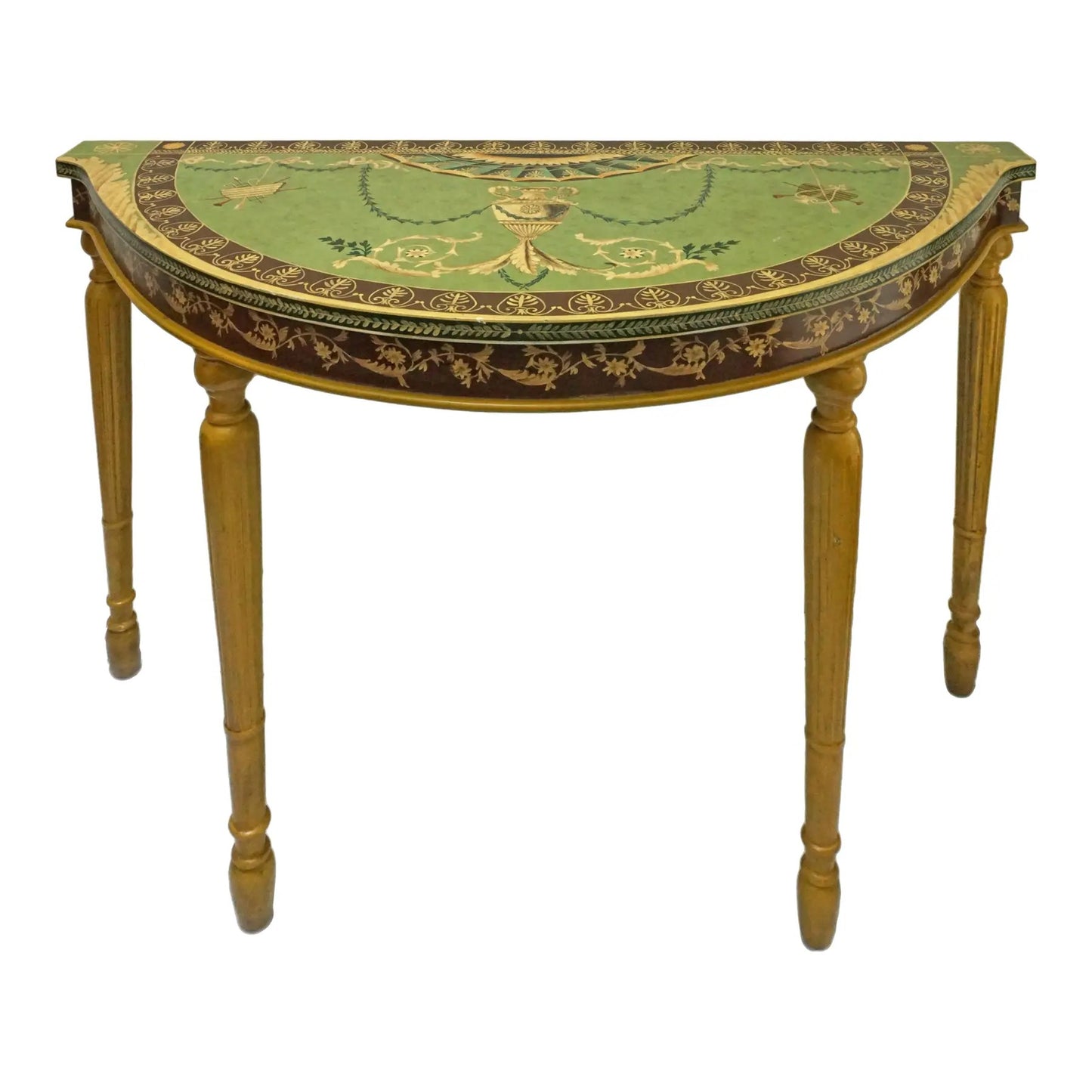 Green Yellow & Brown Sarreid Italy Entryway Console Table