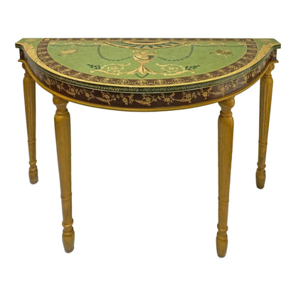 Green Yellow & Brown Sarreid Italy Entryway Console Table