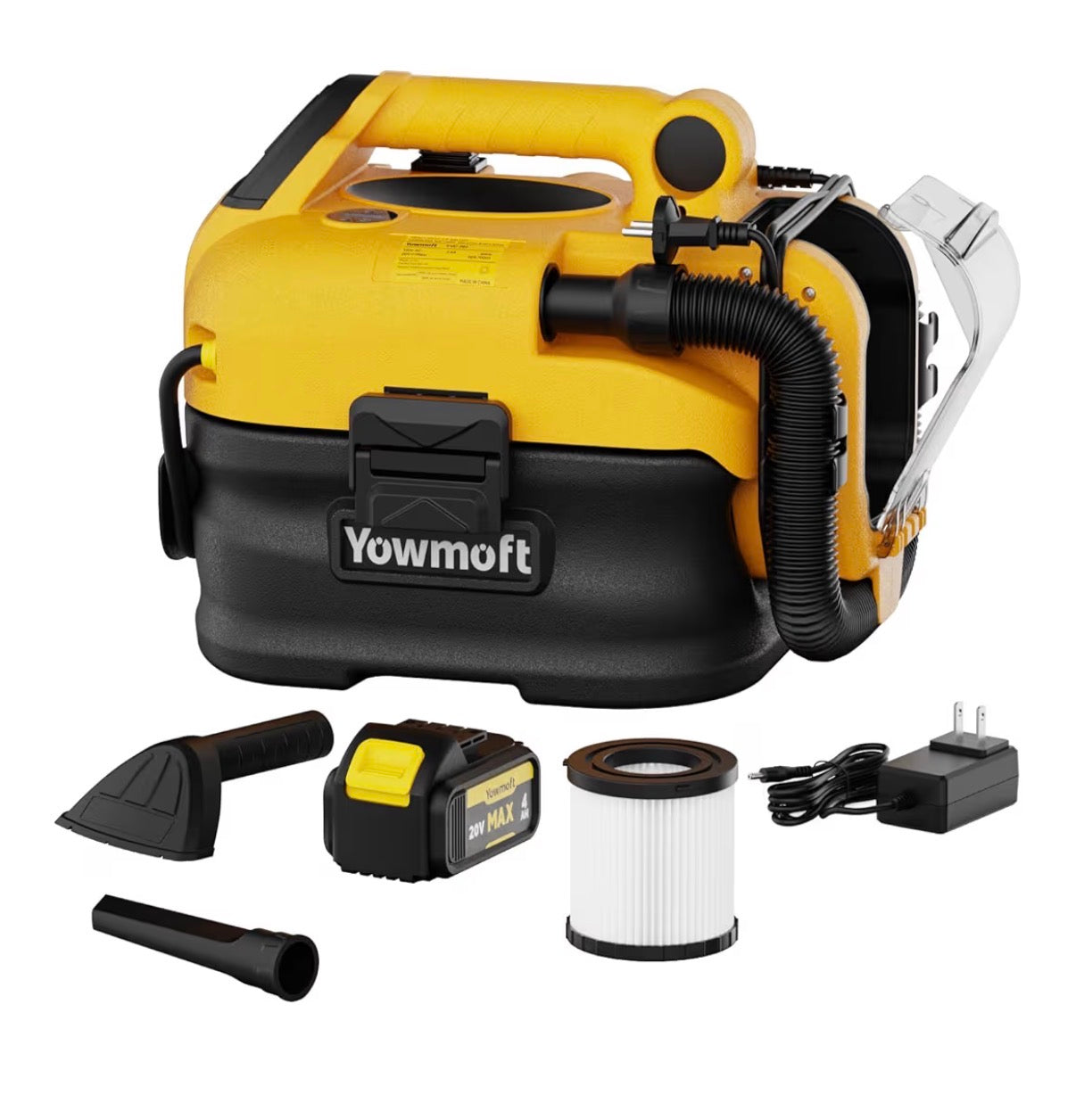 3-in-1 Shop Vac Cordless & Corded, Versatile Power Supply with Tire Inflator and Blower Functions