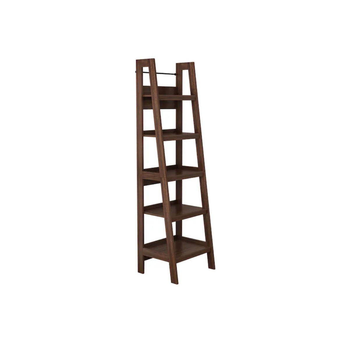 Composite Ladder Bookcase 20.5 Inch Width X 72 Inch Height X 18 Inch Depth (Dark Walnut) (New in Box)